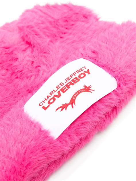 Charles Jeffrey Loverboy Fluffy Chunky Ears Beanie Pink Farfetch Uk