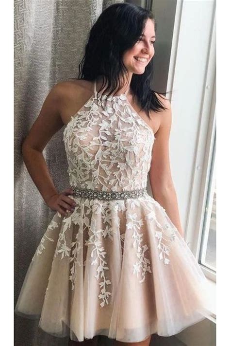 Short Beaded Lace Prom Dress Homecoming Dresses Graduation Party