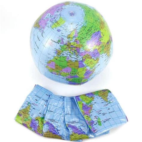 90cm Inflatable Earth World Geography Globe Map Balloon Toy Beach Ball