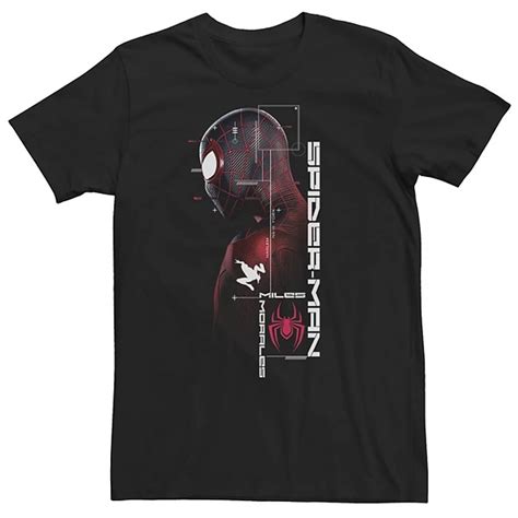 Big And Tall Marvel Spider Man Miles Morales Specs Tee