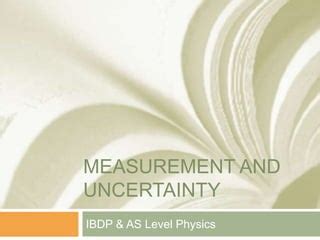 Measurement And Uncertainty PPT