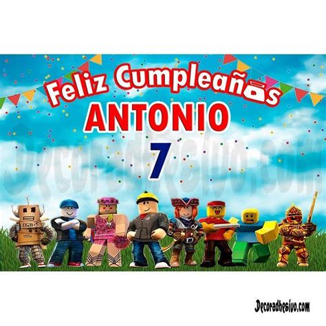 Cumpleaños Roblox Feliz Cumpleaños Decoradhesivo