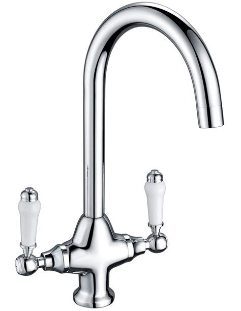 Rak Belfast Kitchen Sink Mixer Tap With Dual Ceramic Lever Handles Rakkit005