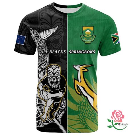 Custom Text New Zealand South Africa Rugby All Black Maori Mix