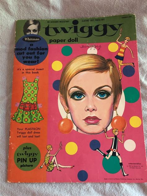 Vintage Paper Doll Set Cut 1967 Twiggy 4296853320