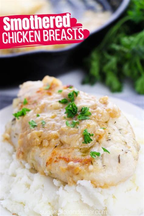 Smothered Chicken Breasts With Onion Gravy Sugar Spice And Glitter