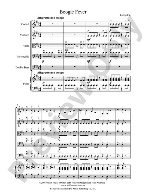 Boogie Fever: Score: String Orchestra Score - Digital Sheet Music Download