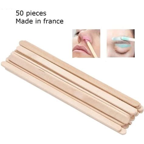 50 pièces Spatule epilation sourcil Spatule bois epilation de