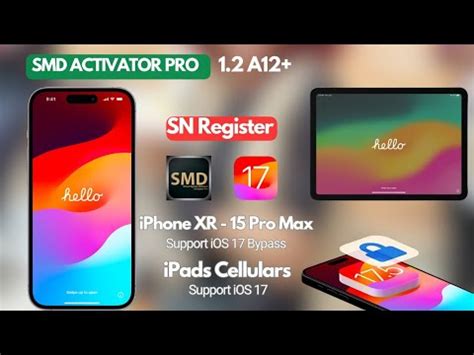 IPhone XR 15 Pro Max ICloud Bypass IOS17 X SMD ACTIVATOR Pro IPad