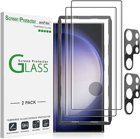 Amfilm Pack Tempered Glass Screen Protector Compatible With