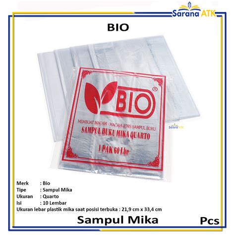 Jual Bio Sampul Buku Plastik Mika Uk Kwarto 10 Lembar Shopee