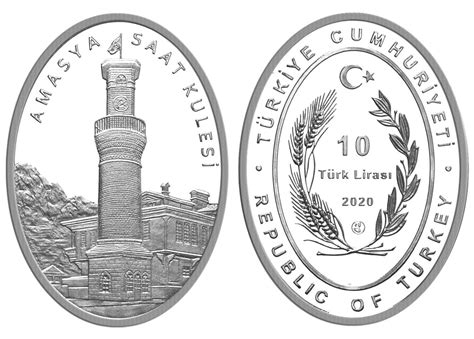 Turkey Amasya Silver Unc Commemorative Coin Ag Clock