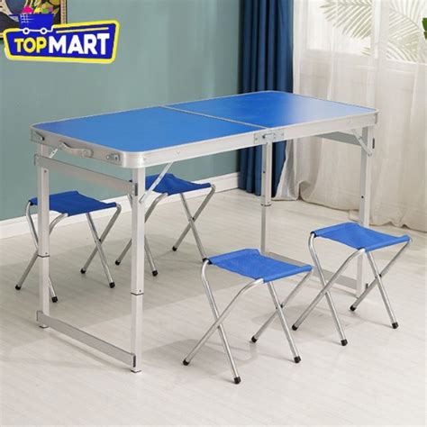 Jual Flipper Table Meja Makan Lipat Set Koper Camping Outdoor Portable