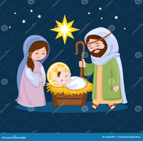 Nativity Scene Cartoon Drawing Christmas nativity clipart black and white