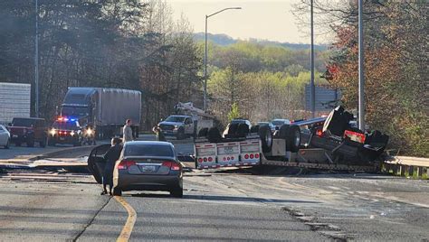 State Police Tractor Trailer Overturned In Cecil County