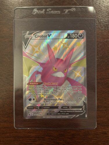 Mavin Crobat V SWSH098 Shiny Holo Ultra Rare Full Art Pokemon Black