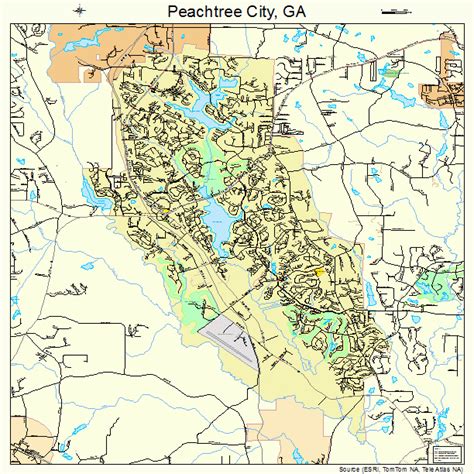 Peachtree City Georgia Street Map 1359724