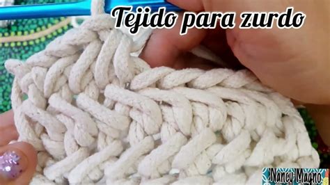 Punto Espina De Pescado Tejido Con Gancho Crochet Cruzado Y Tupido