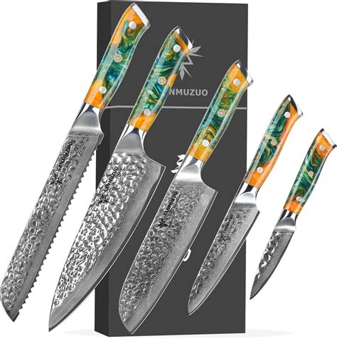 Amazon Sanmuzuo Kitchen Cooking Knife Set Pieces Chef Knives