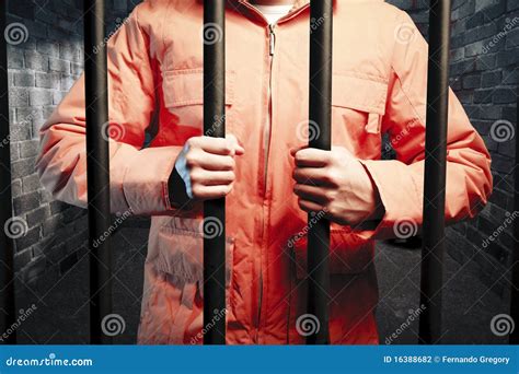 Inmate Inside Dark Prison Cell At Night Stock Photography Image 16388682