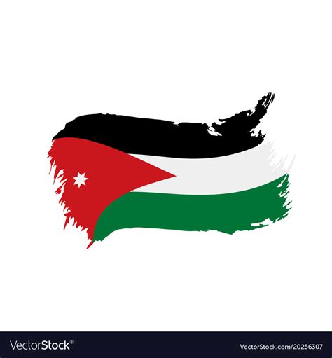 Jordan Flag Royalty Free Vector Image Vectorstock