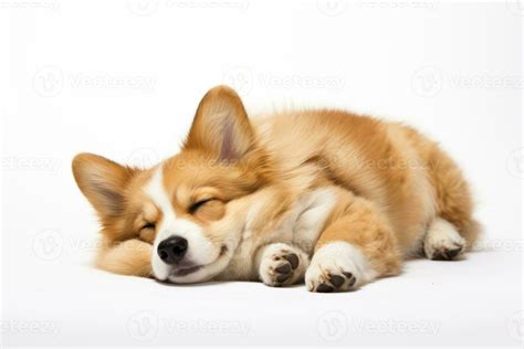 Cute Welsh Corgi dog sleeping 28757352 Stock Photo at Vecteezy