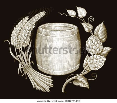 Beer Logo Hand Drawing Vintage Engraving Stock Vector (Royalty Free ...