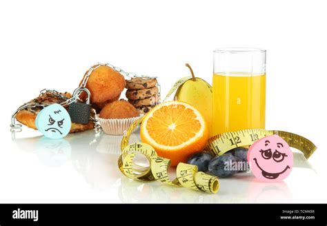 Useful and harmful food isolated on white Stock Photo - Alamy