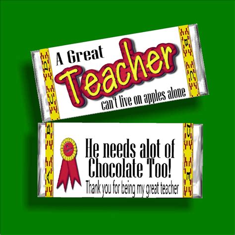 A Great Teacher Candy Bar Wrapper Diy Party Mom