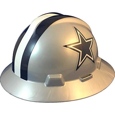 Msa 10194750 Nfl V Gard Full Brim Hard Hat Dallas Cowboys Standard