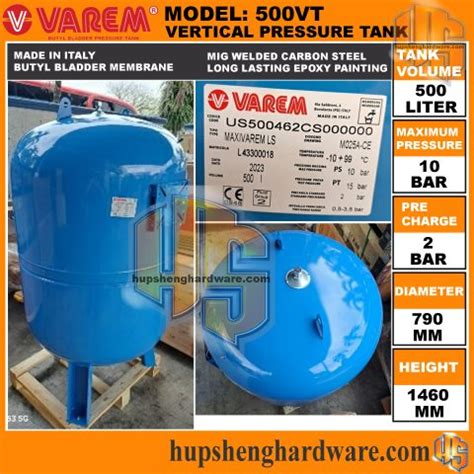 Varem Vt Butyl Bladder Pressure Tank Liter