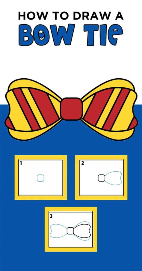 How To Draw A Bow Tie Easy Made With HAPPY