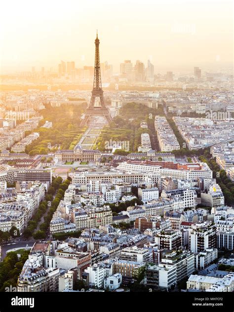 Paris Skyline Sunset Stock Photo - Alamy