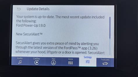 Ford Power Up Software Update Contents Page Bronco G