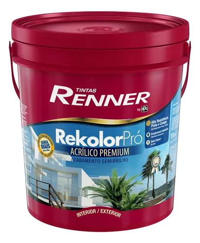 Pintura Semibrillante Rekolor Pro Litros Color Blanco Renner