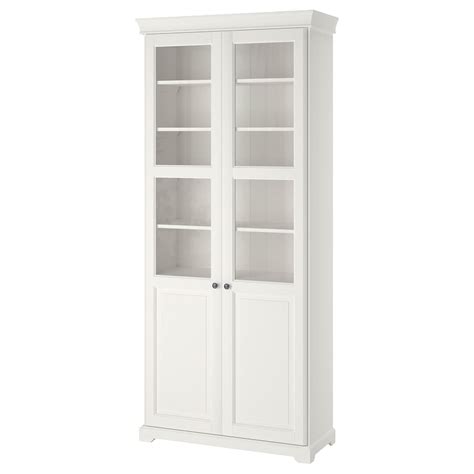 Liatorp Bookcase With Glass Doors White 3734x8414 Ikea