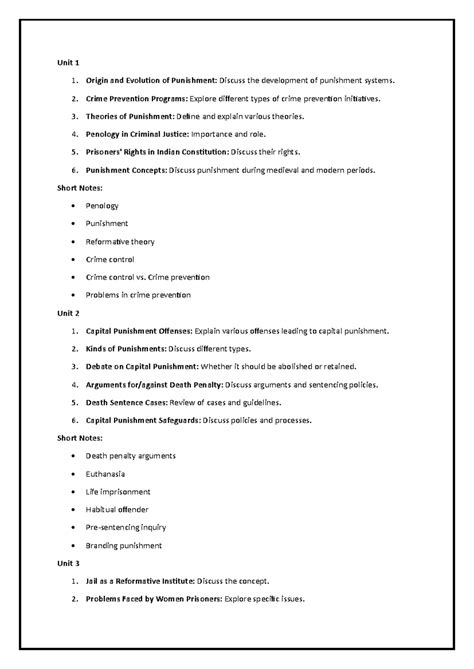 Penology And Victimology Notes 4