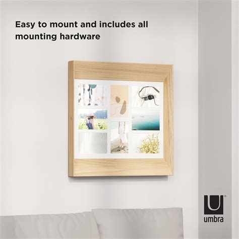 Umbra Lookout Cadre Photo X X Cm Wall Paulownia Wood Natural