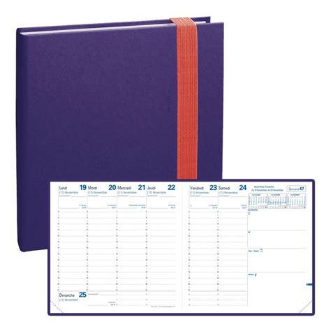 Agenda Quovadis Executif X Cm Rio Violet Semaine Sur