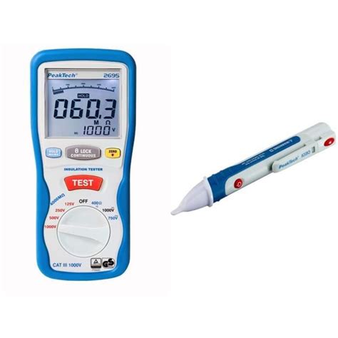 PeakTech 2695 Testeur D Isolation Electrique Voltmetre Testeur De