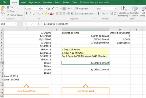 In An Excel Worksheet Dates And Times Are Formula To Enter D