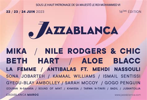 Ticket Maroc Jazzablanca Festival ANFA PARK Casablanca