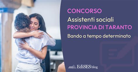 Concorso Assistenti Sociali Taranto Bando 5 Posti