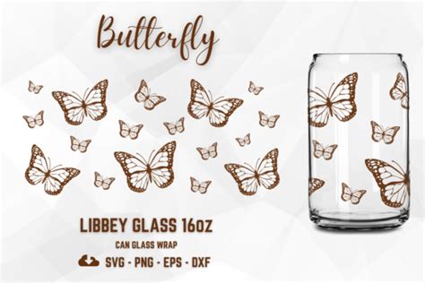 Butterfly Oz Libbey Glass Wrap Svg Gr Fico Por Appearancecraft