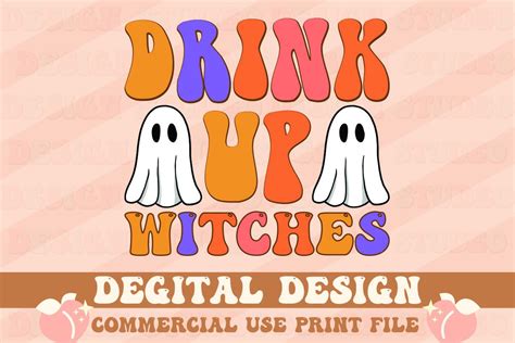 Drink Up Witches,Retro Halloween Design Graphic by Design Studio ...