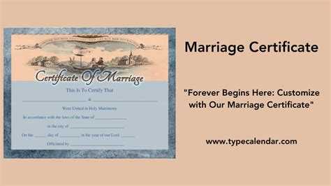 Free Printable Marriage Certificate Templates Word Pdf Editable