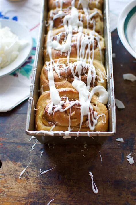 Cream Cheese Dulce De Leche Sweet Rolls With Coconut Frosting ¡hola