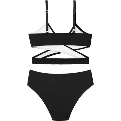 Swim Girls Swimsuits Bikini Set Two Piece Swimsuit Criss Cross Bathing Suit Poshmark