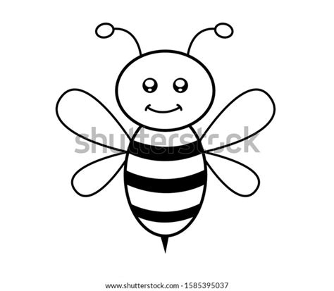 Bee Illustration Bee Line Drawing Cute 스톡 일러스트 1585395037 Shutterstock