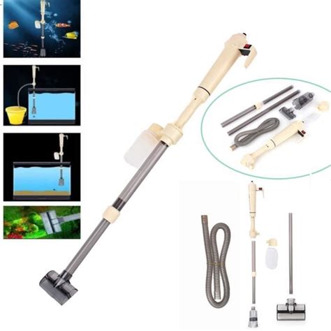 Aspirateur Électrique pour Aquarium Siphon Nettoyeur de Gravier Sable